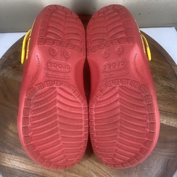 Crocs Lucky Charms Womens Red Yellow Size 9 Classic Clogs Sandals - Picture 10 of 12